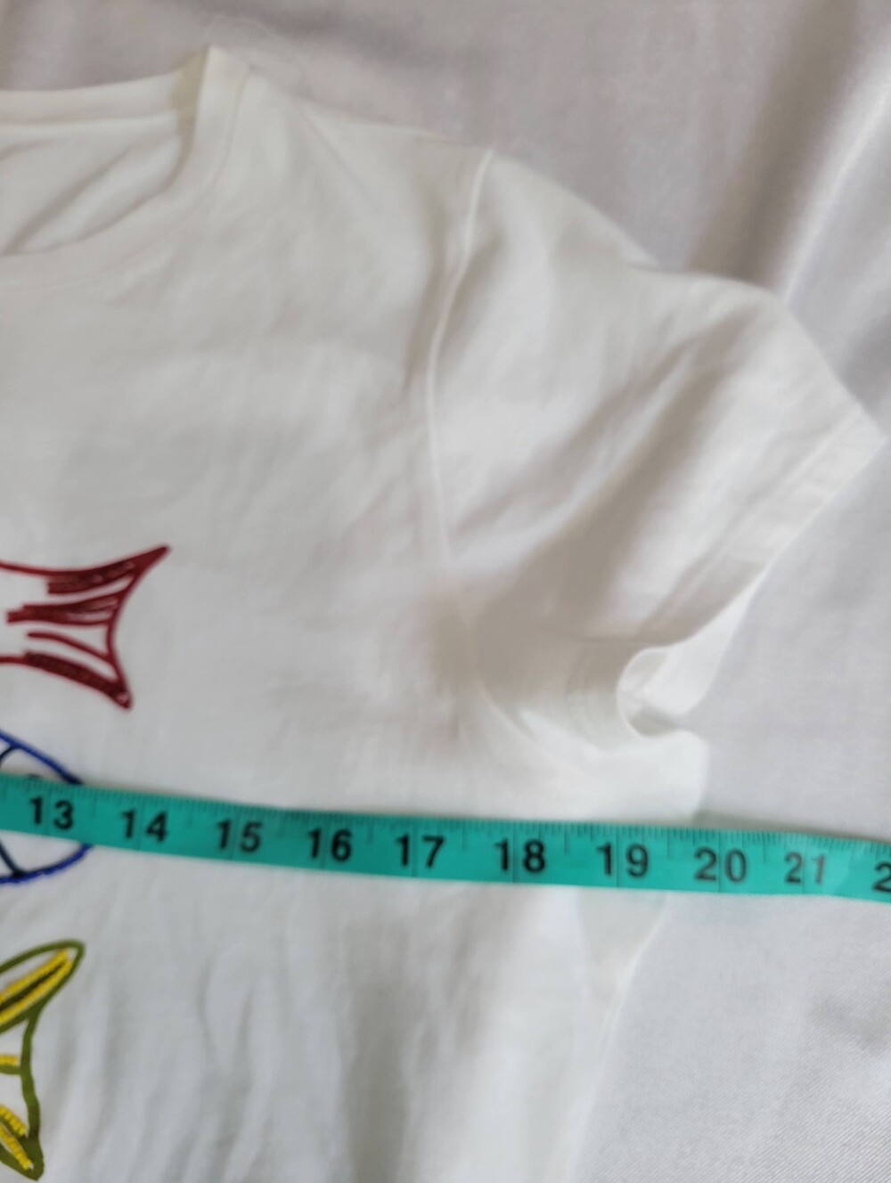 J Crew Broken-in-jersey sardine graphic T-shirt with beads - Picture 6 of 7